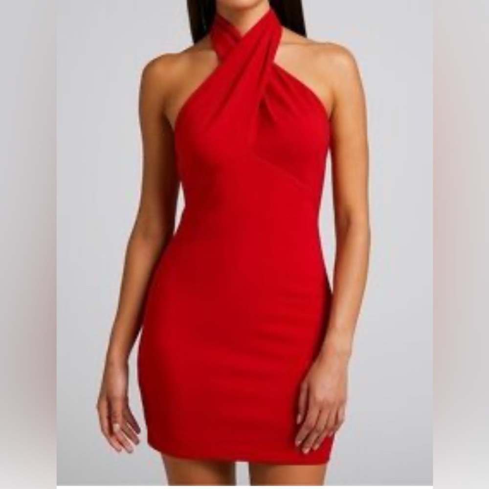 NWT The Sei Twist Front Halterneck Mini Dress Size 2